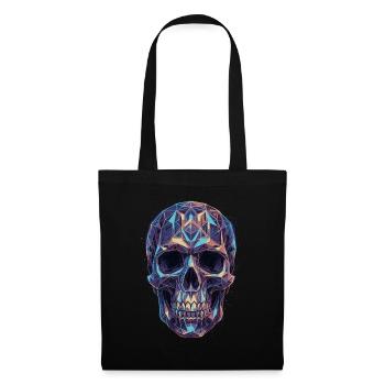 Geometric skull in a blaze of color - Tote Bag - black - Front