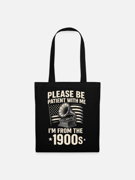 Vintage 1900s Gramophone - Tote Bag - black