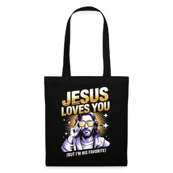 Jesus Loves You—I’m His Favorite - Tote Bag - black - Front