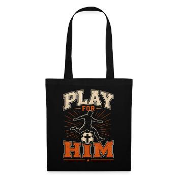 Games for Him Christian Football Faith - Tote Bag - black - Front