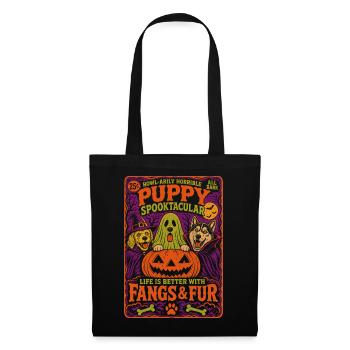 Puppy Spooktacular Halloween Hunde - Stoffbeutel - Schwarz - Vorne
