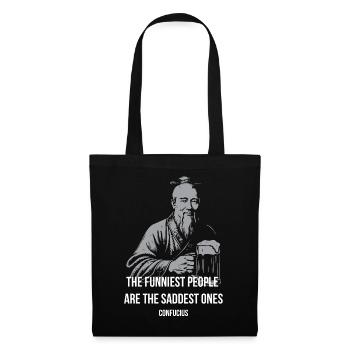 Confucius rit : Sad Joy Tee - Sac en tissu - noir - Devant