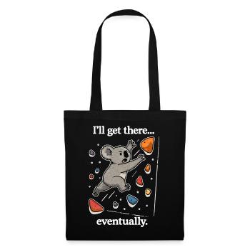 Koala Bouldering Dyno Jump – I'll get there - Tote Bag - black - Front