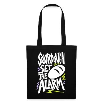 Sauerteig – Sourdough Set the Alarm - Stoffbeutel - Schwarz - Vorne