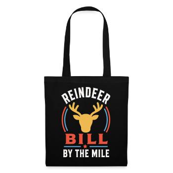 Rentier – Reindeer Bill by the Mile - Stoffbeutel - Schwarz - Vorne