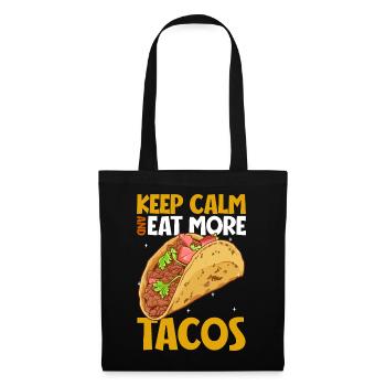 Keep Calm - Taco - Stoffbeutel - Schwarz - Vorne