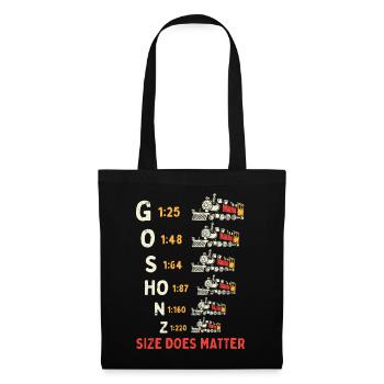 Größenzug: Size Does Matter - Stoffbeutel - Schwarz - Vorne