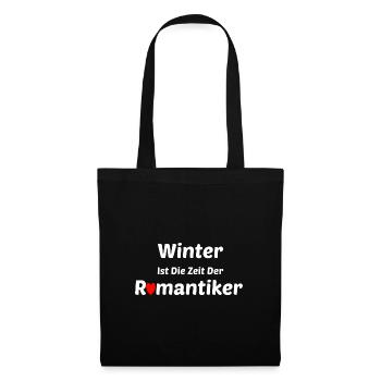 Winter Romantiker Romantisch - Stoffbeutel - Schwarz - Vorne