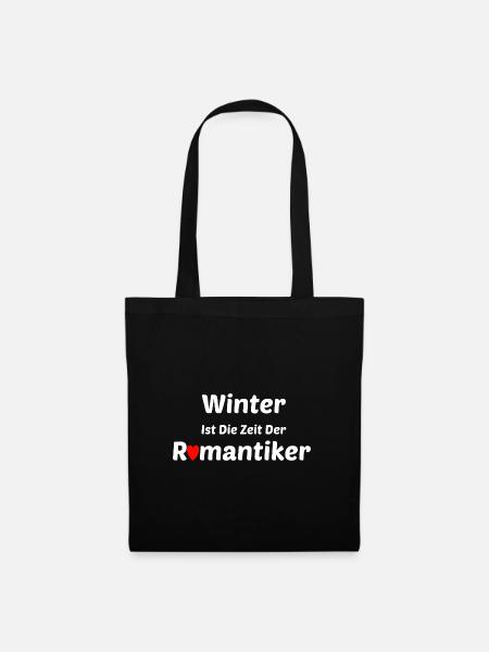 Winter Romantiker Romantisch - Stoffbeutel - Schwarz