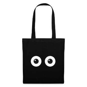 Yeux de bande dessinée - Sac en tissu - noir - Devant