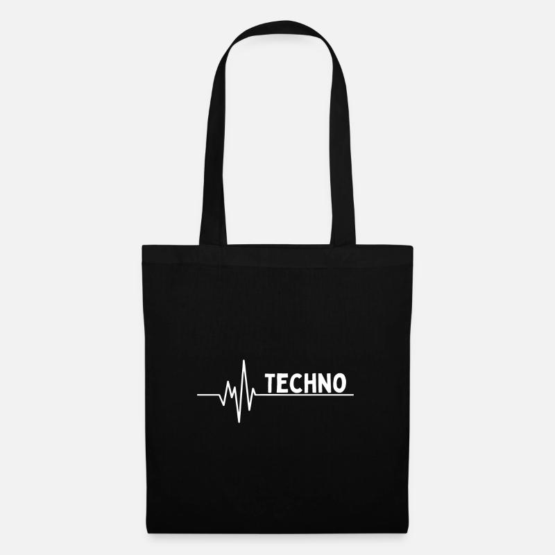 Frequenz für Techno - Raverwear - Stoffbeutel - Schwarz