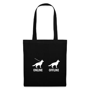 Chiens chiens drôle cadeau chien humain drôle - Sac en tissu - noir - Devant