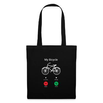 Mein Fahrrad ruft! - Stoffbeutel - Schwarz - Vorne