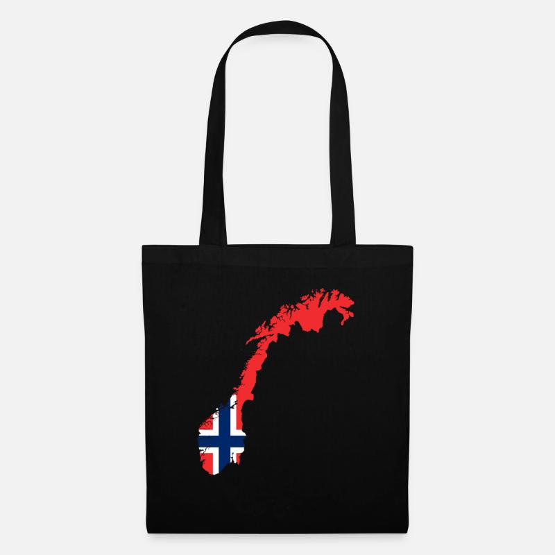 Flagge Norwegen - Stoffbeutel - Schwarz