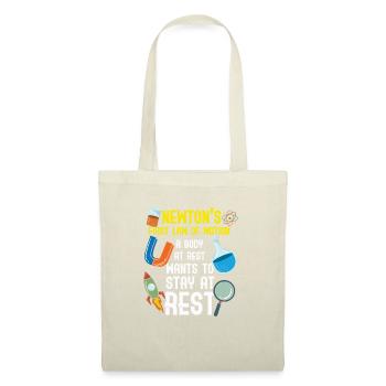 Physique - Première loi newtonienne - Sac en tissu - nature - Devant