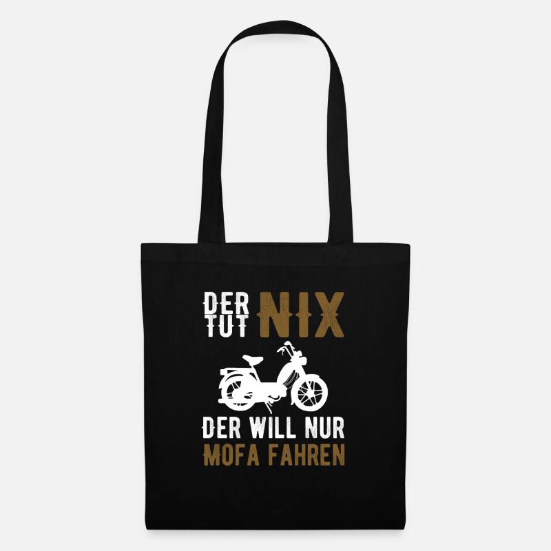 Mofa Moped Mopedfahrer Spruch Geschenk - Stoffbeutel - Schwarz
