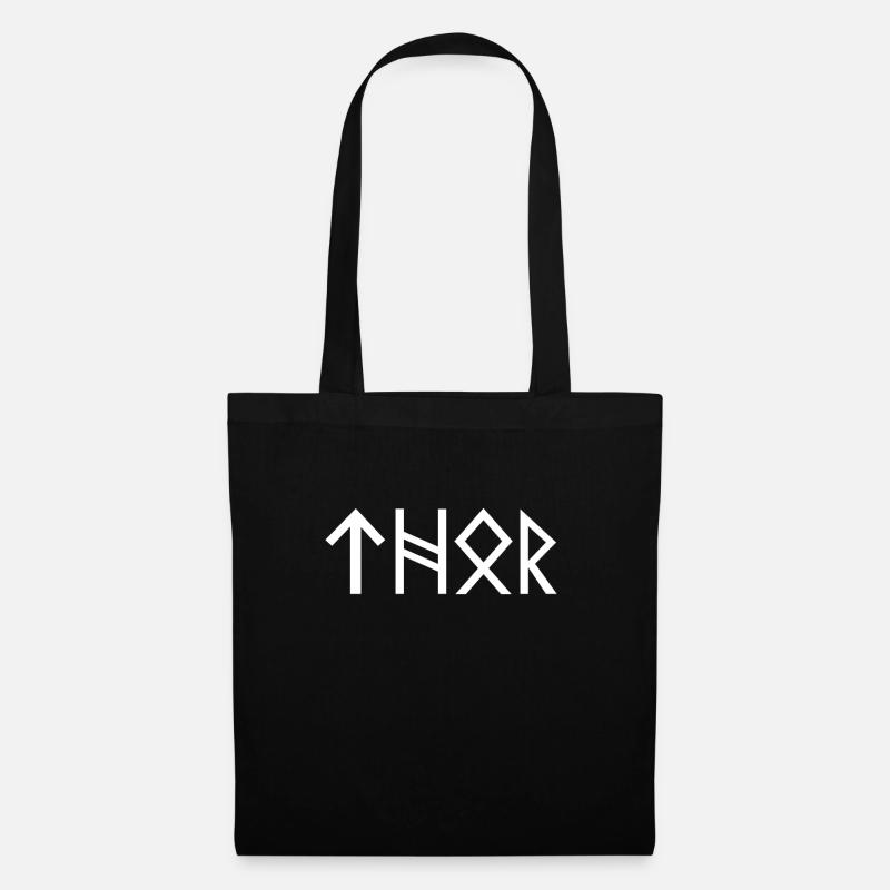 Wikinger Thor nordische Mythologie Geschenk - Stoffbeutel - Schwarz