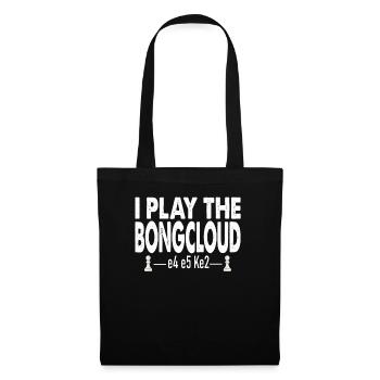 Schach Chess Bongcloud Opening Meme - Stoffbeutel - Schwarz - Vorne