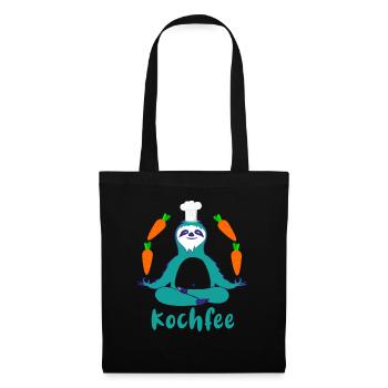 sloth, yoga, carrot, cook, cooking fairy - Tote Bag - black - Front