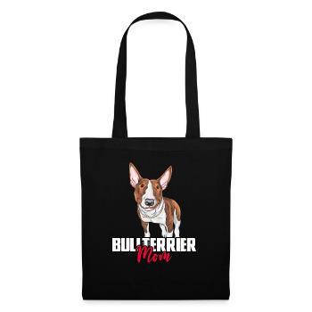 Bull terrier race de chien bull terrier femmes grand-mère - Sac en tissu - noir - Devant