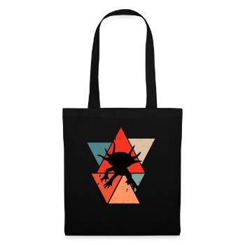 Axolotl Axolotls Amphibien retro Geschenk - Stoffbeutel - Schwarz - Vorne