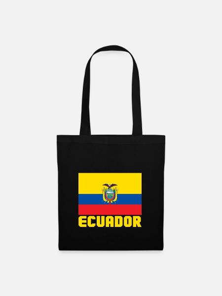 Ecuador - Stoffbeutel - Schwarz