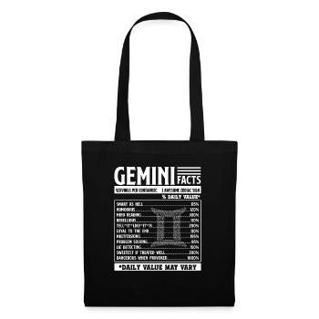 Gemini Gemini Zodiac Facts - Tote Bag - black - Front
