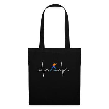 Biathlon Biathlete Heartbeat Gift - Tote Bag - black - Front