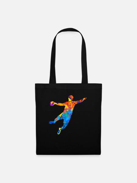 Handball Handballer Handballspieler Handballverein - Stoffbeutel - Schwarz