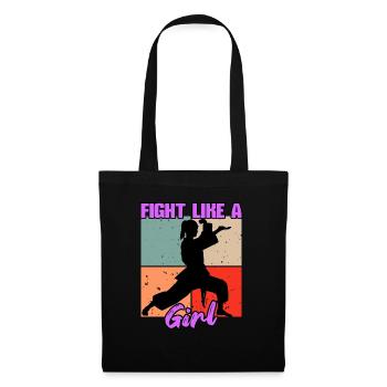 Karaté Femmes Arts Martiaux Arts Martiaux Cadeau - Sac en tissu - noir - Devant
