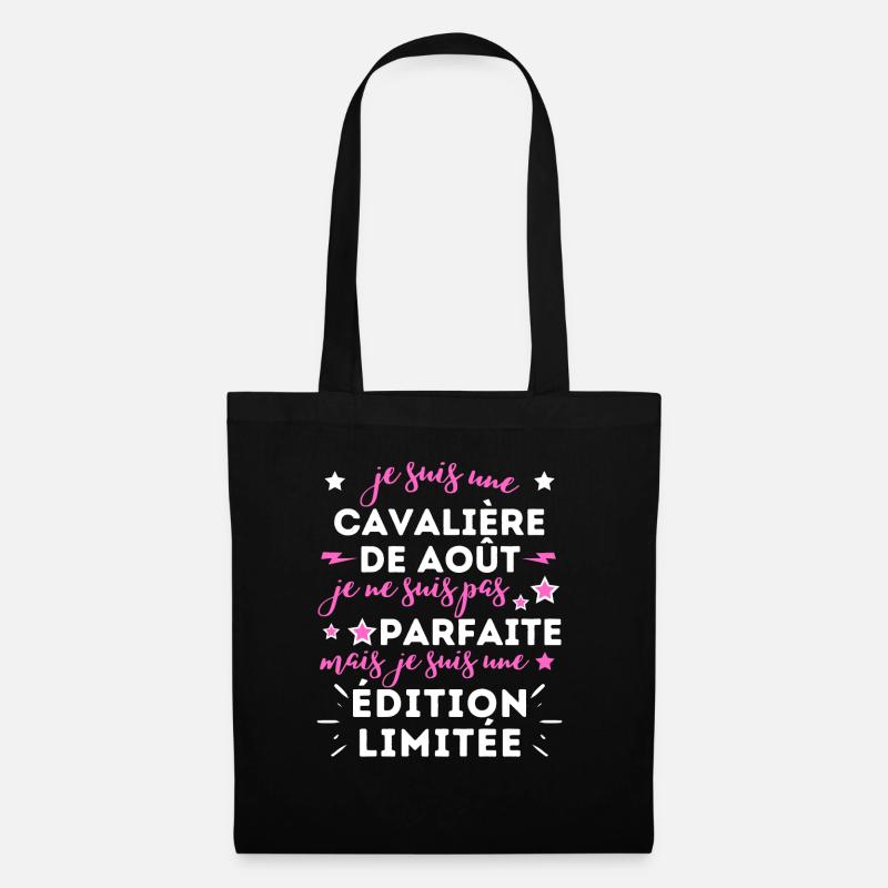 Cavalière de Aout Anniversaire Cadeau - Sac en tissu - noir