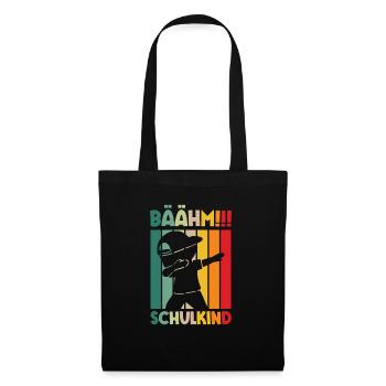 Schulkind 1. Klasse Einschulung Schuljunge - Stoffbeutel - Schwarz - Vorne