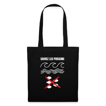 Sauvez les poissons - Sac en tissu - noir - Devant