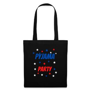 PYJAMA PARTY BLEU BLANC ROUGE ÉTOILES - Sac en tissu - noir - Devant