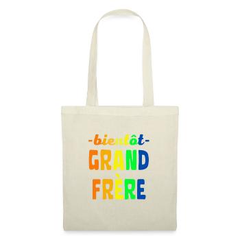 Bientôt Grand Frère couleurs vives - Sac en tissu - nature - Devant