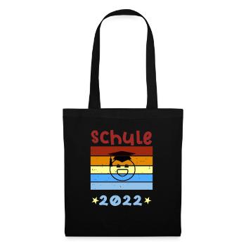 Schule 2022 1. Klasse Smile Schulbeginn T shirt - Stoffbeutel - Schwarz - Vorne