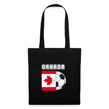 Cadeau du drapeau de l’équipe canadienne de football - Sac en tissu - noir - Devant