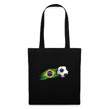 Cadeau de football au Brésil - Sac en tissu - noir - Devant