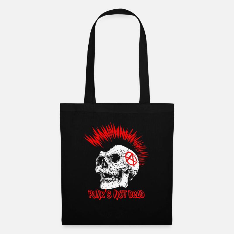 Punk's not dead Punkrock Musik Punker Retro Punk - Stoffbeutel - Schwarz
