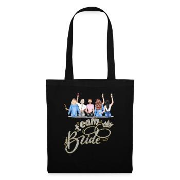Braut Braut Hochzeit Junggesellenabschied Brautjungfernabschied - Stoffbeutel - Schwarz - Vorne