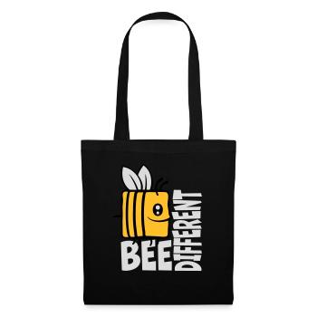 bee different saying quote - Tote Bag - black - Front