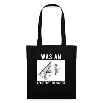 Dachdecker Dachdeckermeister Spengler Geschenk - Stoffbeutel - Schwarz - Vorne