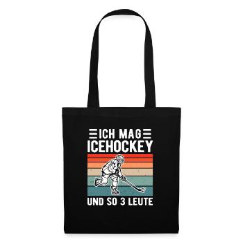 Cadeau de joueur de hockey sur glace rétro - Sac en tissu - noir - Devant