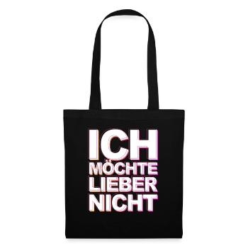 Bartleby der Schreiber - Ich möchte lieber nicht - Stoffbeutel - Schwarz - Vorne