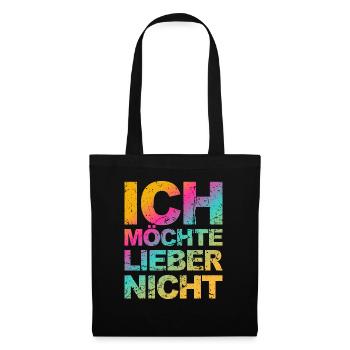 Bartleby der Schreiber - Ich möchte lieber nicht - Stoffbeutel - Schwarz - Vorne