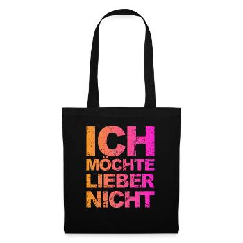 Bartleby der Schreiber - Ich möchte lieber nicht - Stoffbeutel - Schwarz - Vorne