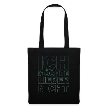 Bartleby der Schreiber - Ich möchte lieber nicht - Stoffbeutel - Schwarz - Vorne