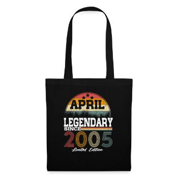 Millésime d’avril né 2005 anniversaire - Sac en tissu - noir - Devant