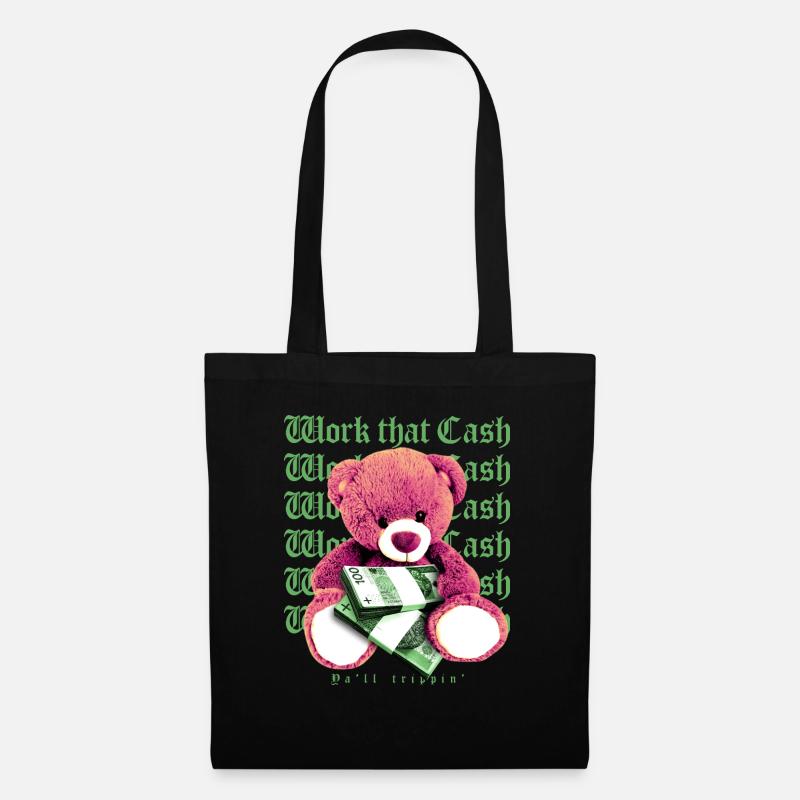 Work that Cash Bär - Stoffbeutel - Schwarz