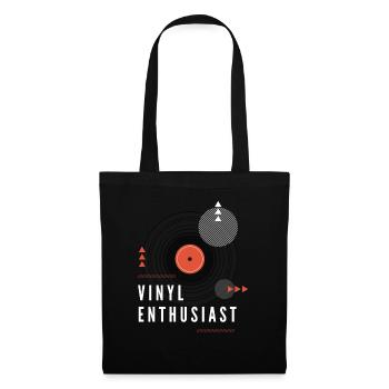 Vinyl Enthusiast - Stoffbeutel - Schwarz - Vorne